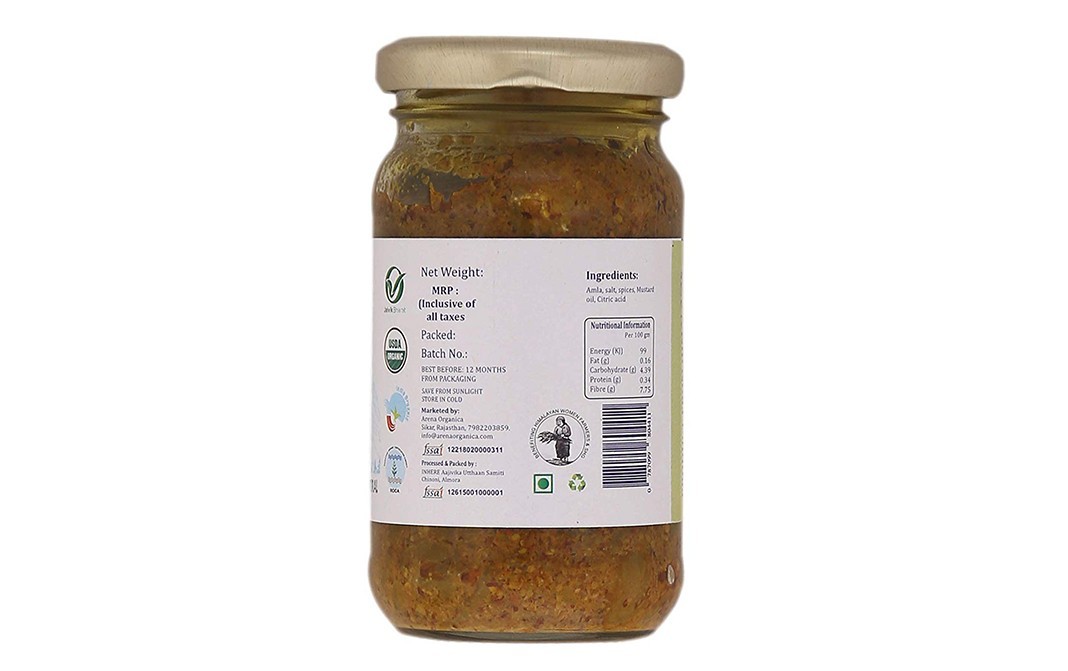 Arena Organica Amla Pickle    Glass Jar  200 grams